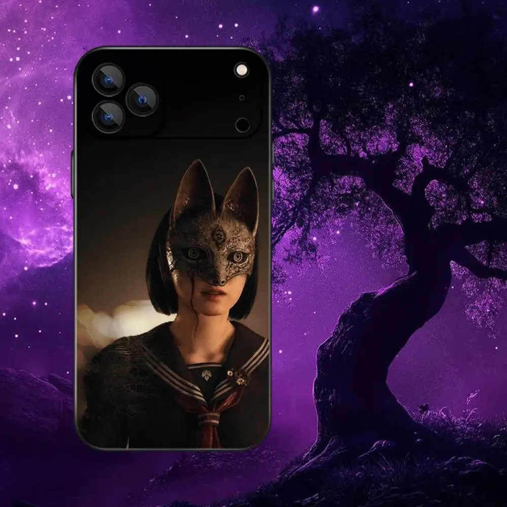 Casing HP S-Silent Hill F Horro Hinako Untuk iPhone 17,16,15,14,13,12,Pro,Max,Plus,E,SE4,Air,Mini Hitam Soft Box