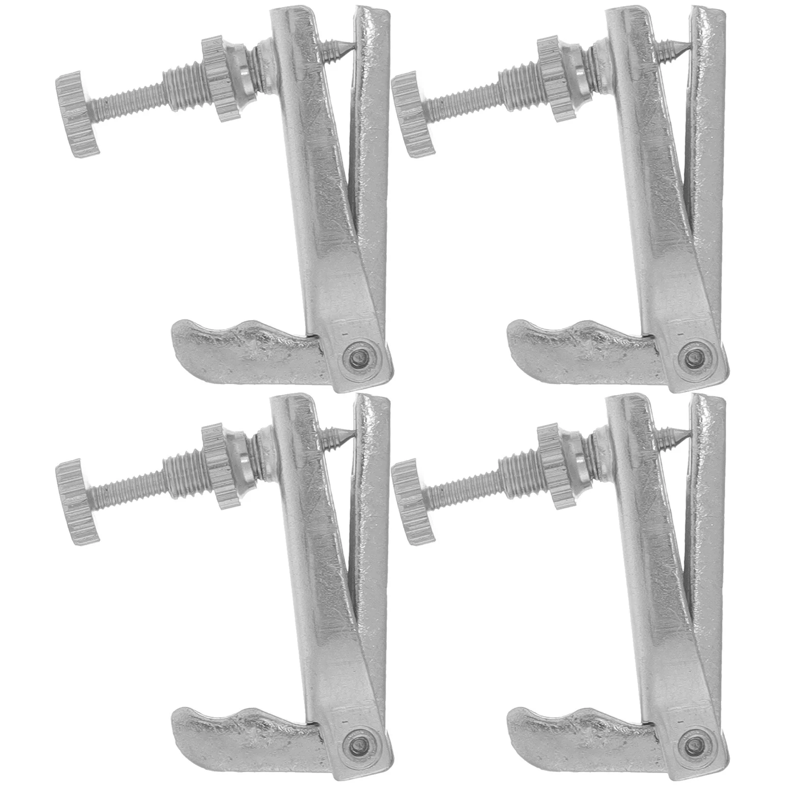 4 個のバイオリンブリッジホルダー楽器パーツアクセサリーアジャスターチューナーファインチューナーシルバー用