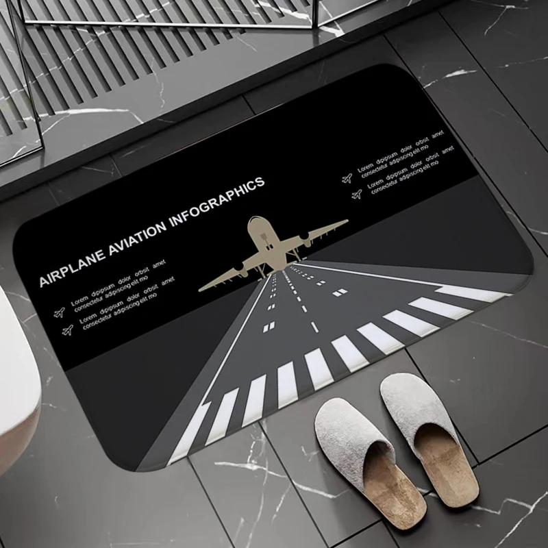 Modern Bedroom Mats Arrivals And Departures Bathroom Carpet Decorative Bath Kitchen Floor Mat Washable Front Door Indoor Doormat