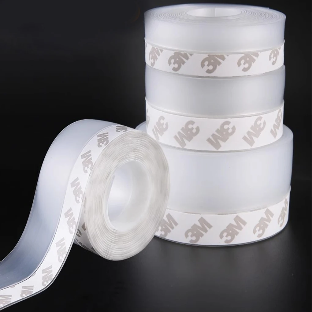 Striscia di tenuta in gomma autoadesiva da 2 pezzi, durevole e antigraffio |   Nastro antivento ad ampia applicazione Colore trasparente