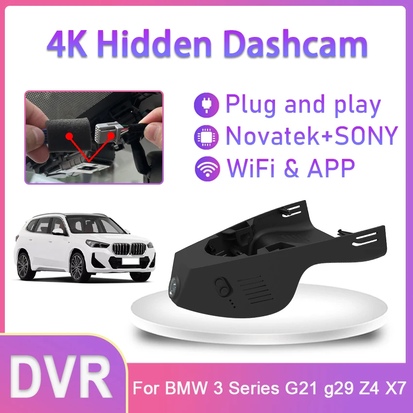 

New Plug and Play Car Dvr Video Recorder For BMW X5 G05 X7 G07 3 series G20 G21 330i 320d 330d 2019 2020- 2022 Dash Cam Camera