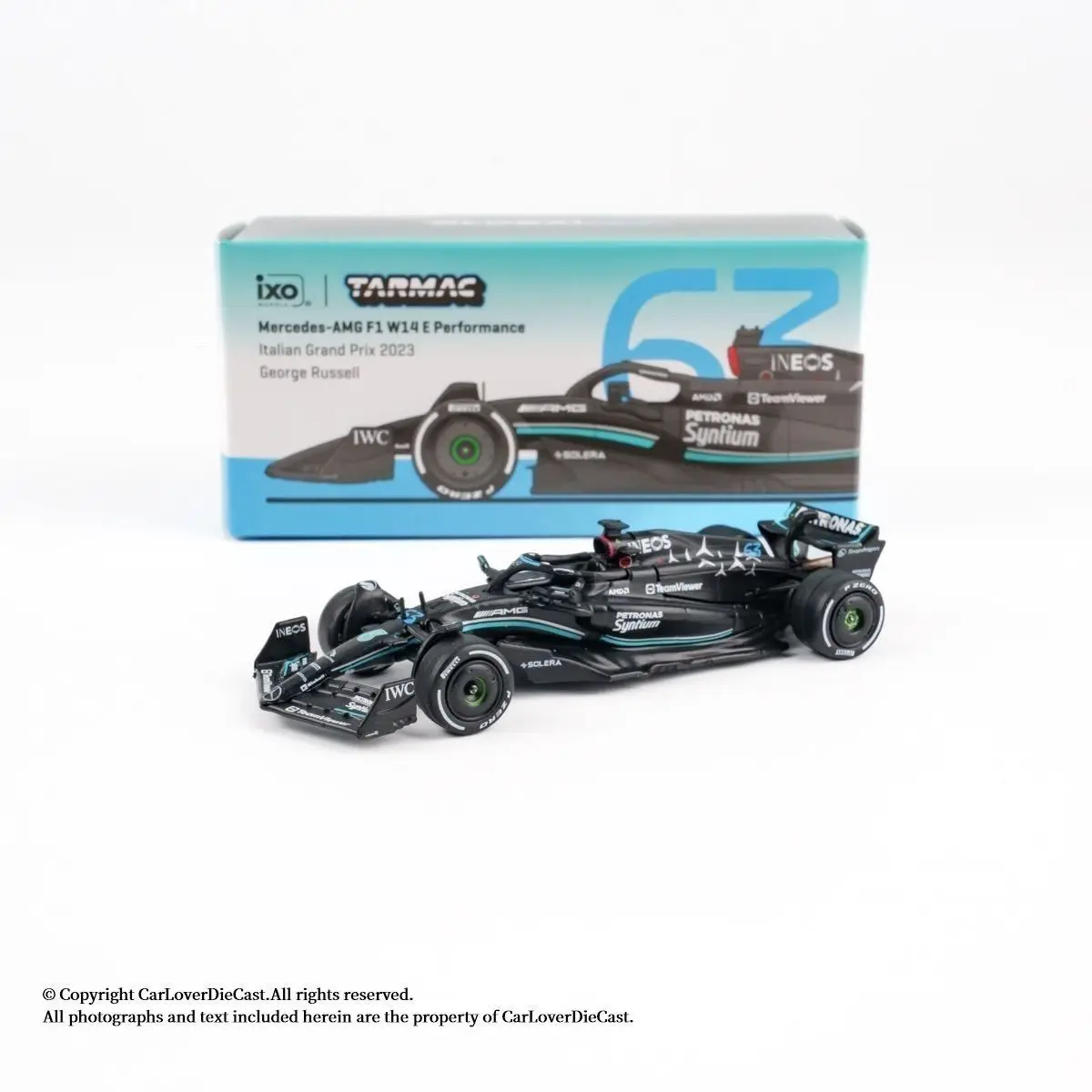 tw-164-f1-racing-car-mercedes-w14-e-2023-stand-russell-alloy-model-car-collectible-toy-vehicle-model-for-display-and-fun