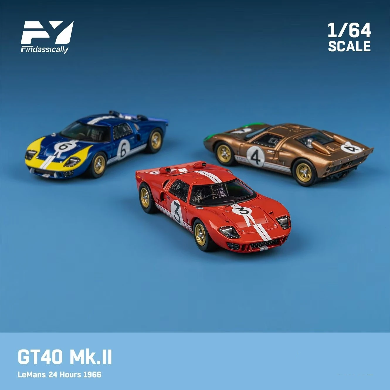 

Findclassically FY 1:64 GT40 MK II Le Mans 24 Hours 1966 Diecast Model Car