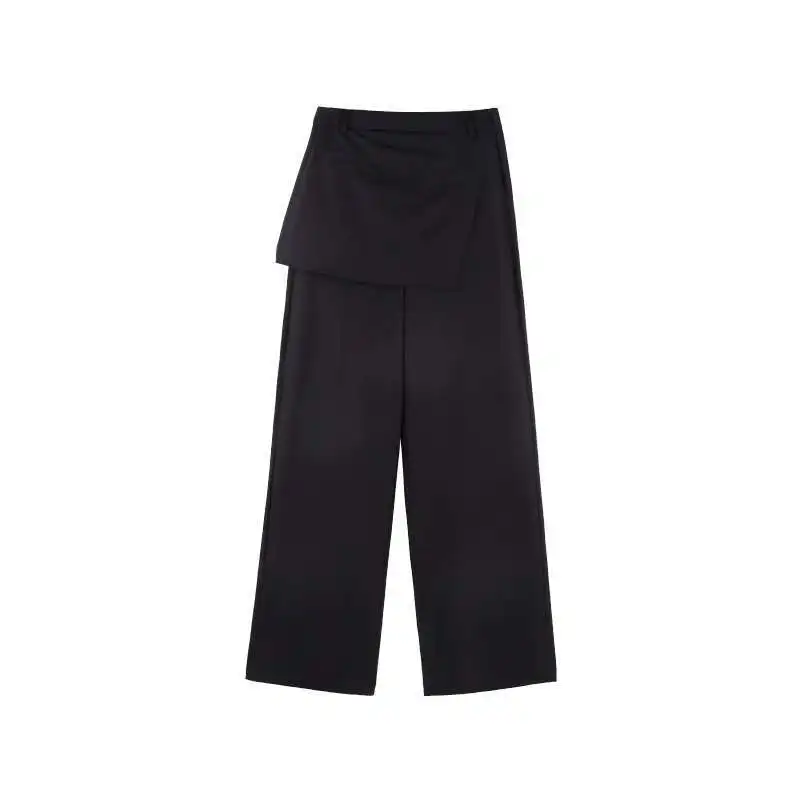 KWTX ผู้หญิง 2 ชิ้นชุดลําลองไม่สม่ําเสมอเสื้อกางเกงขากว้าง Vintage Luxury Designer คุณภาพสูงฤดูใบไม้ผลิฤดูร้อน 2025