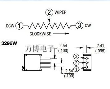 20PCS/50PCS U.S. BOURNS precision adjustable 3296W-102 1K adjustable resistance Made in Costa Rica FREE SHIPPING