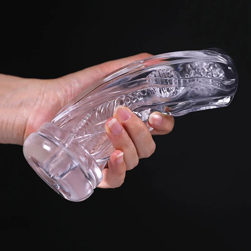 Transparent Reusable Sex Cup Soft Pussy Vagina Masturbation Cup Pocket Male Masturbator Penis Massager Endurance Exercise Toys