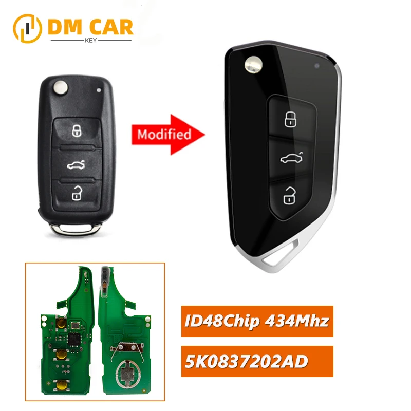 DMKEY Chiave Rimota a Scatto per VW Polo, Tiguan, Jetta, Golf e Skoda: Recensione Pratica e Guida all’Installazione