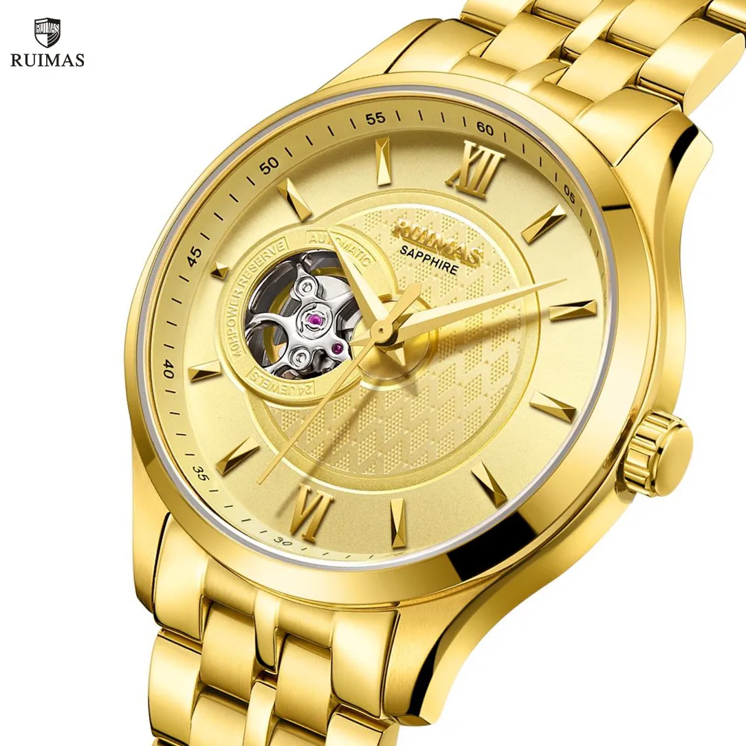 RUIMAS Business Men Watch Luxury Fashion Automatic Mechanical Watches for Men Waterproof Male Wristwatch Relogio Masculino 6754