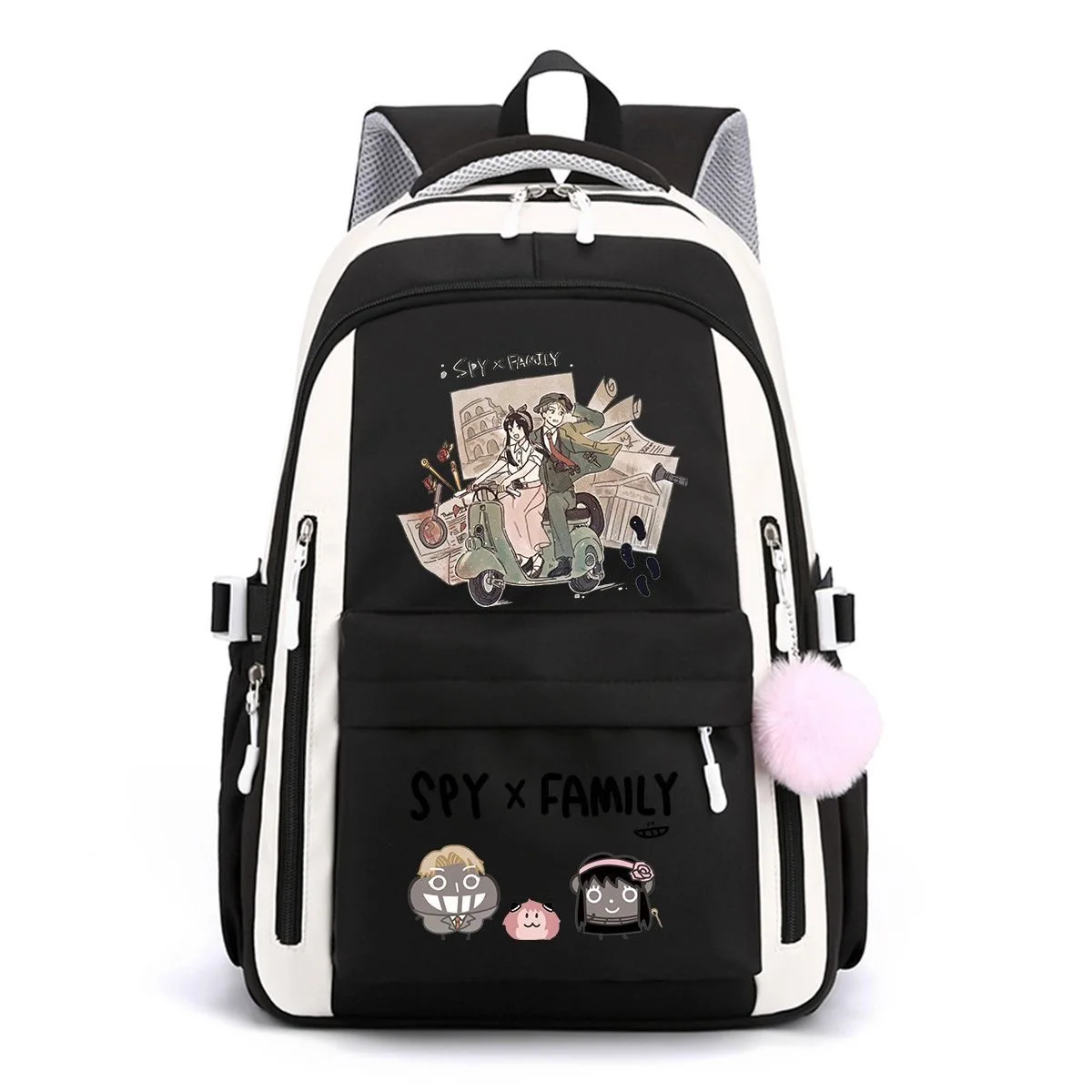 Anime SPY×FAMILY Backpack Anya Forger Twilight Cartoon Print Student Schoolbag Large Capacity Travel Spine Protection Backpack