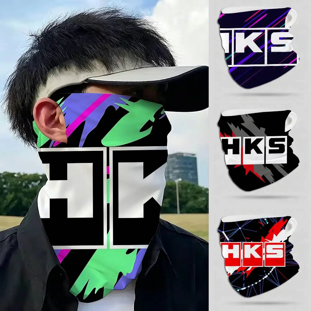 H-HKS Performance-Tuning Comfortable Breathable Neck Tube UV Protection Face Mask for Motorcycle Cycling Travel