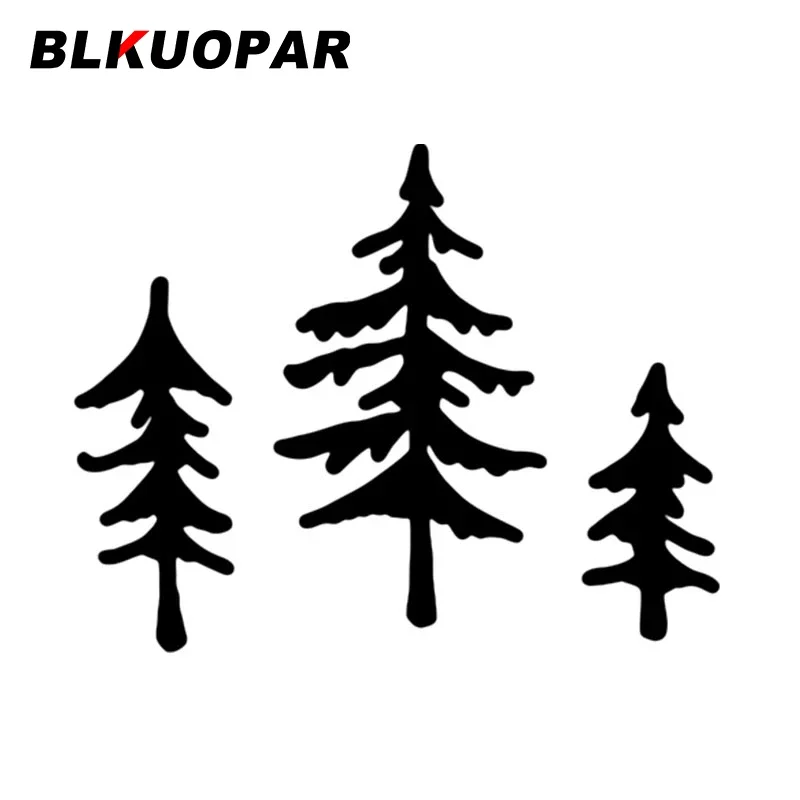 

BLKUOPAR Forest Trees Pattern Car Stickers Funny Plant Decal Sunscreen Die Cut Refrigerator Windshield Car Door Protector Decor