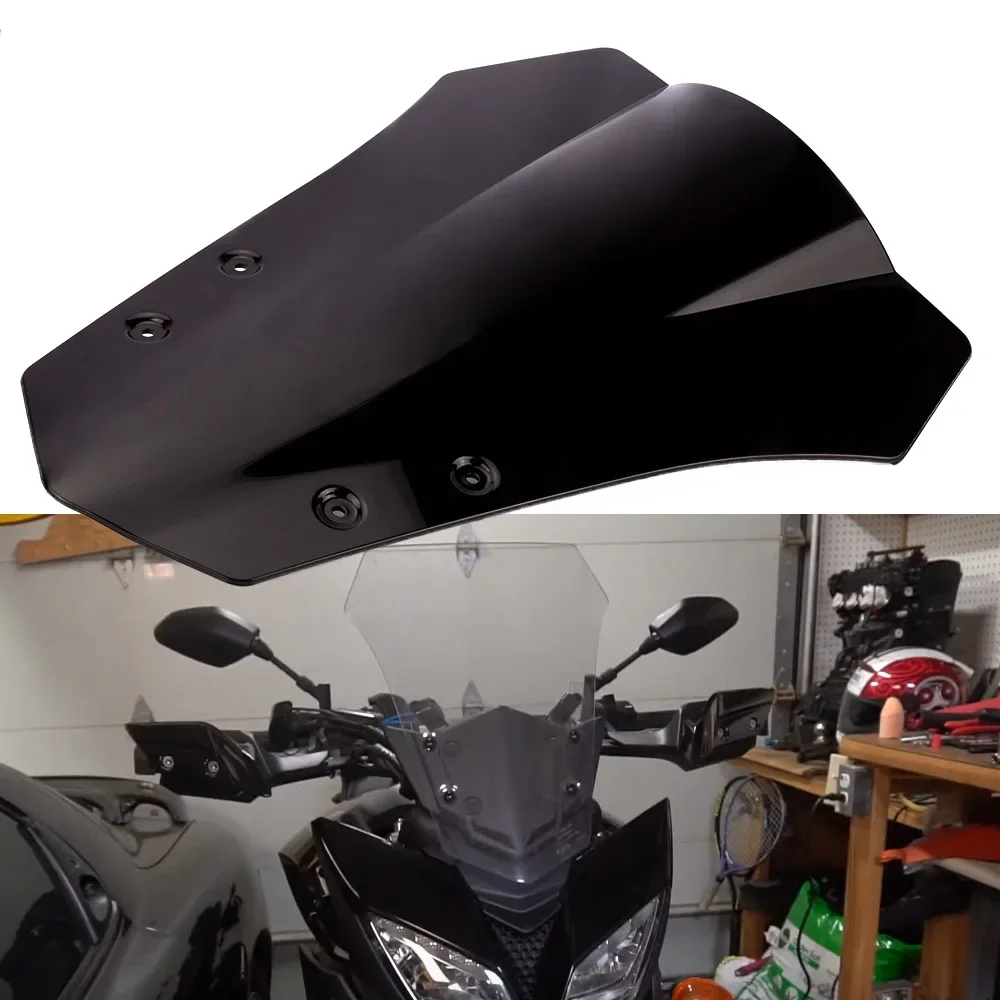 

Motorcycle accessorie Double Bubble Windshield WindScreen Screen For YAMAHA MT09 FJ09 MT-09 FJ-09 MT FJ 09 Tracer 2015 2016 2017