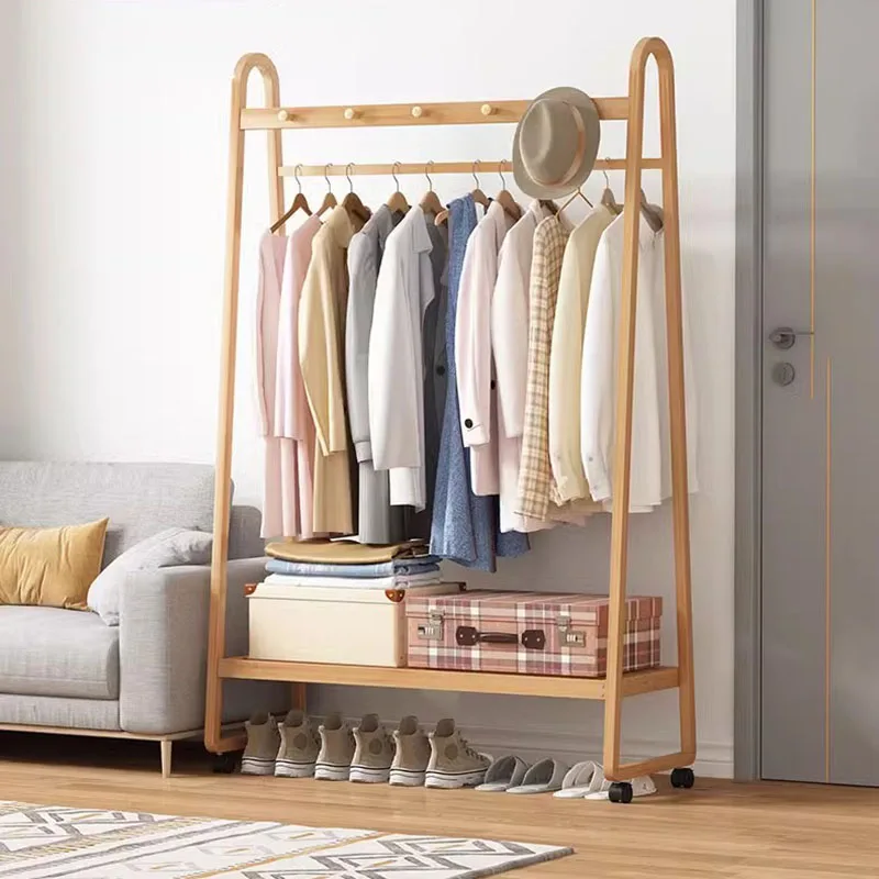 Rail Dress Coat Racks Space Saving Storage Standing Clothes Hanging Coat Racks Display Modern Arara De Roupa Home Furniture