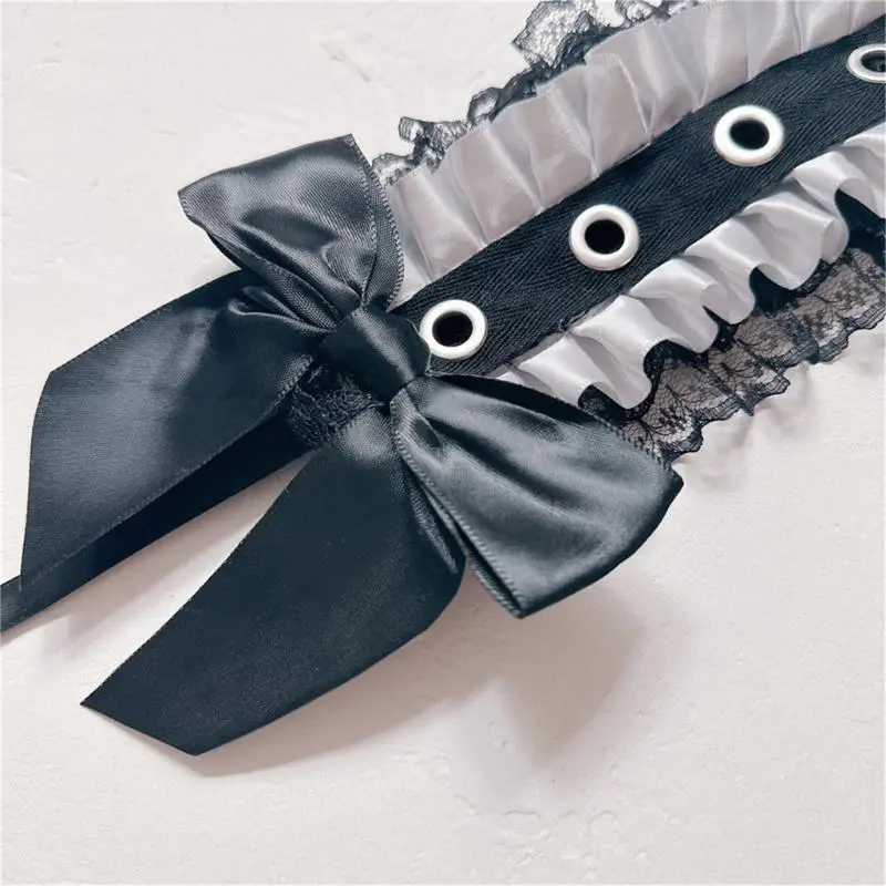 

39BB Lace Bows Headbands Soft Breathable Fabric Elastic Comfortable Hairband For Women Girls Infants