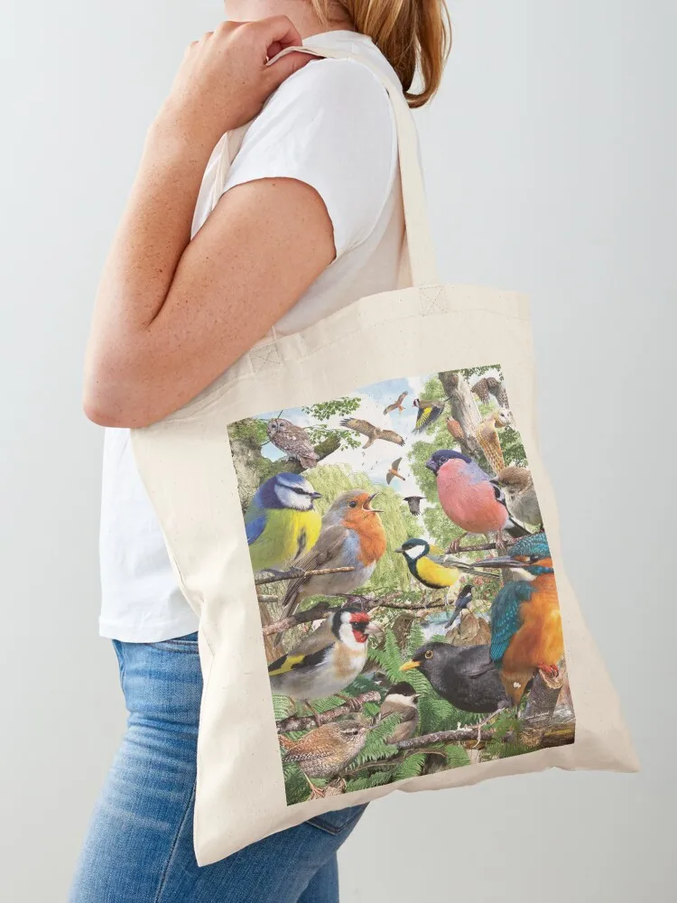 

British Birds Tote Bag tote bags aesthetic shopping bag logo women bag shoping