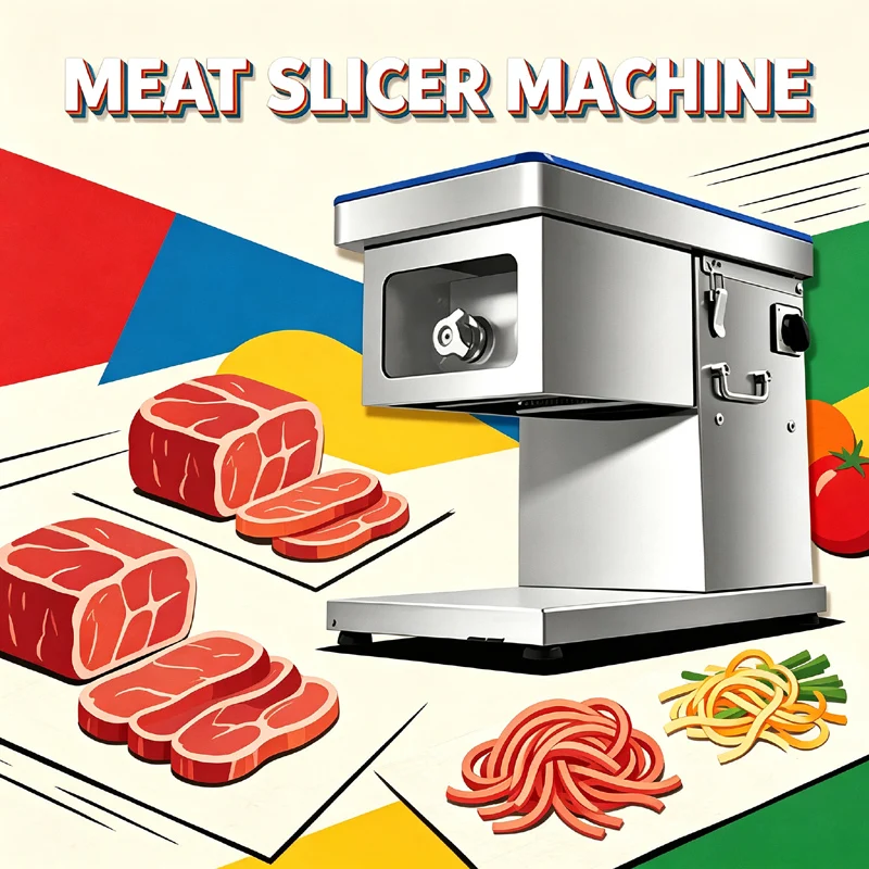 Commercial Stainless Steel Meat Slicer Cube Meat Mincing Machine Flaky Meat Cutting Machine Electric Meat Slicer