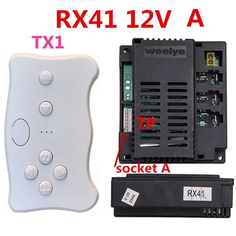 Weelye RX41 12V 2.4G telecomando Bluetooth e accessori per ricevitori per bambini alimentati su parti di ricambio per auto