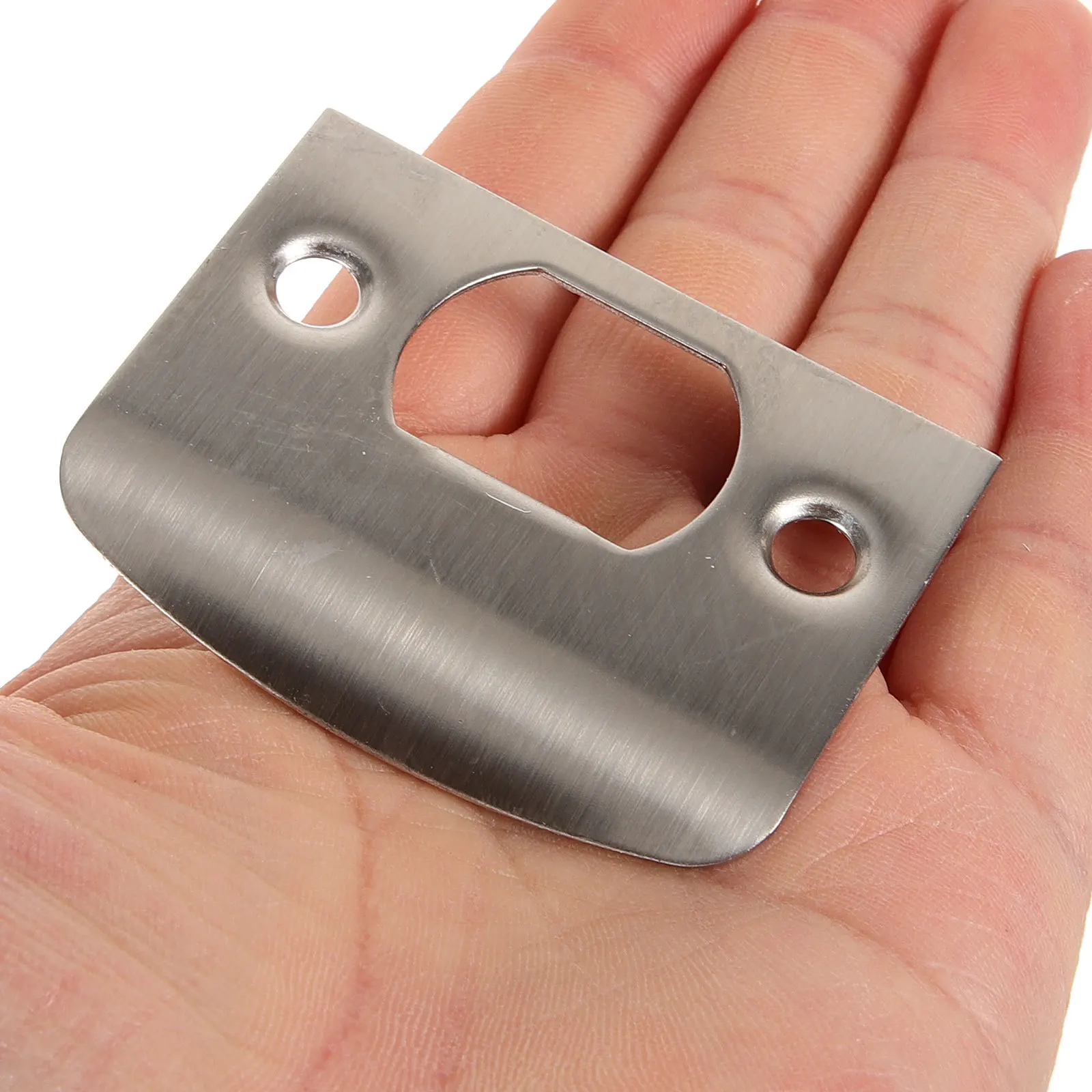 

4Sets Door Strike Plate Stainless Steel Durable Design Easy Install Door Reinforcement Kit for Indoor Outdoor Use