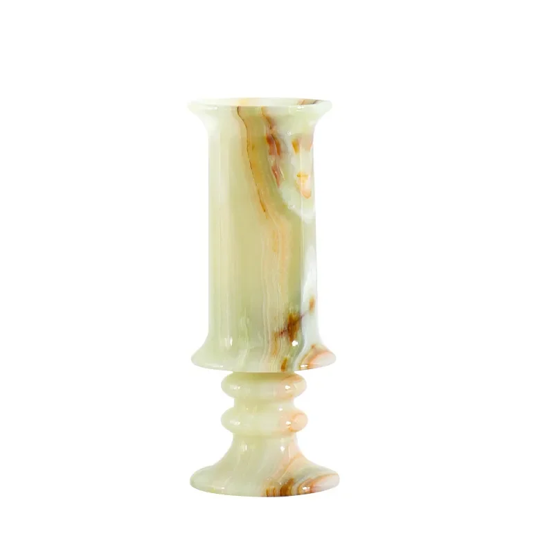 for Modern Simple Ancient Sapphire Stone Vase Creative Light Luxury Ornament for Desktop Bedroom Bedside Decoration Model