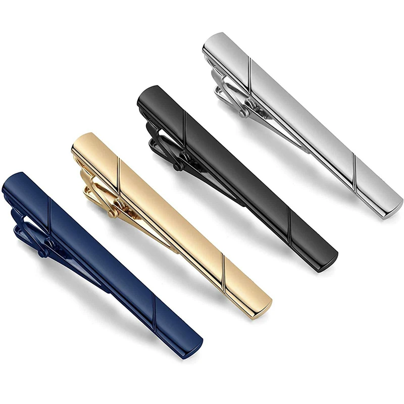 Clip de corbata clásico de cobre de 14K para hombre, Clip de corbata de traje simple, joyería de solapa, accesorios de cuello para negocios, boda, reunión