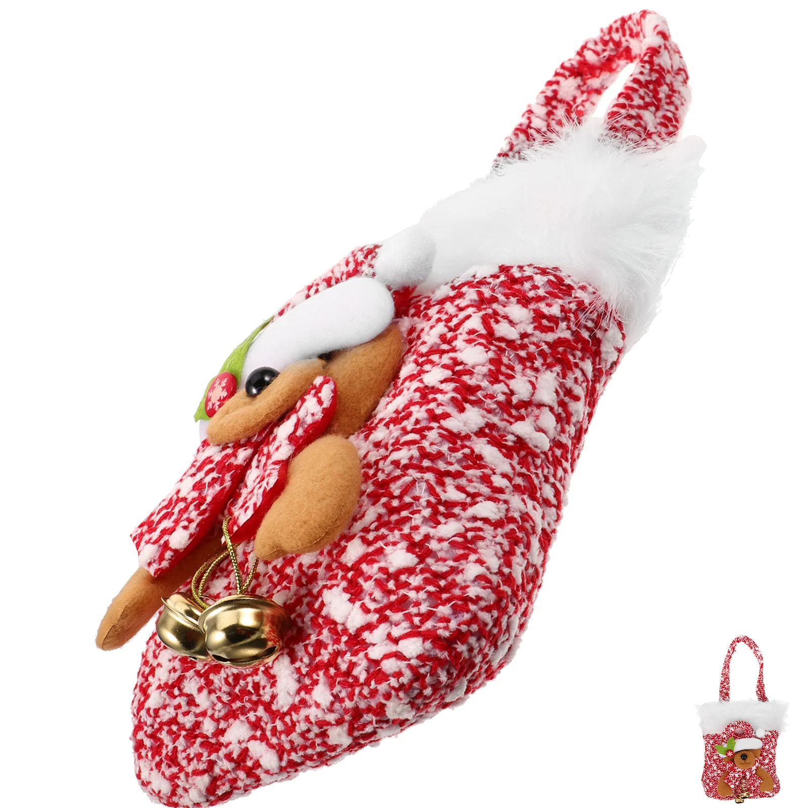 

Christmas Apple Bag Festive Candy Tote Xmas Gift Wrapping Pouch Reusable Party Supplies Delicate Design Christmas Goodie Bags