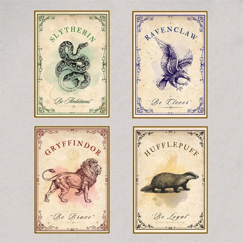 معالج خمر منازل المدارس المشارك H-Hogwarts ملهمة يقتبس ماجيك العالم حائط لوح رسم الفن لغرفة المعيشة المنزل ديسمبر #1