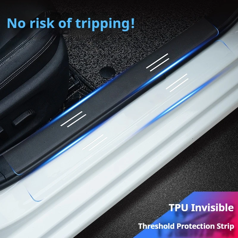 

Car threshold TPU protective sticker, trunk transparent decorative sticker front passenger step anti-scratch sticker