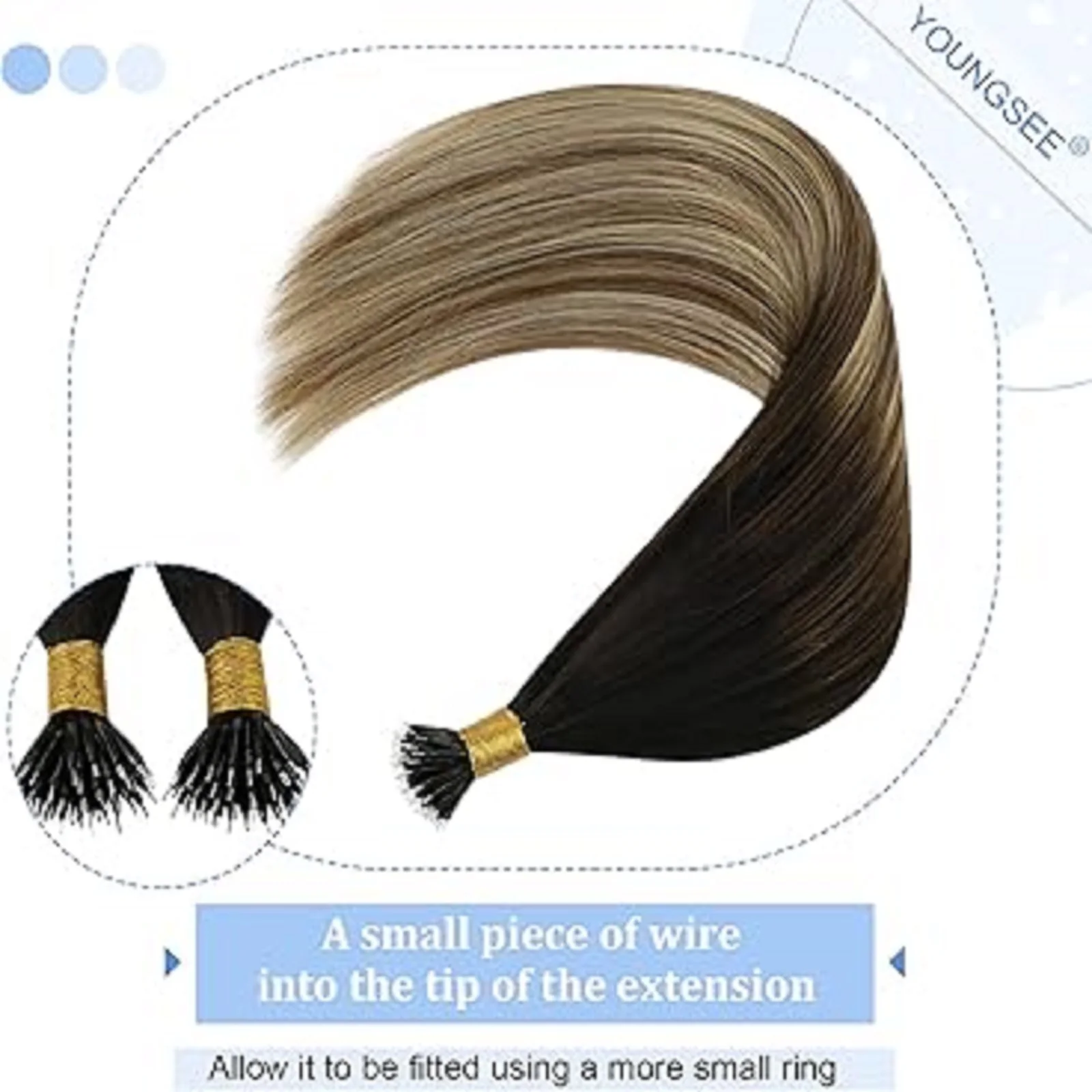 Procureur gSee CharacterRing Extensions de cheveux, KerBrian ktBalayage document, Vrais cheveux humains, Extension de cheveux Remy, Qualité salon, 14-24 pouces