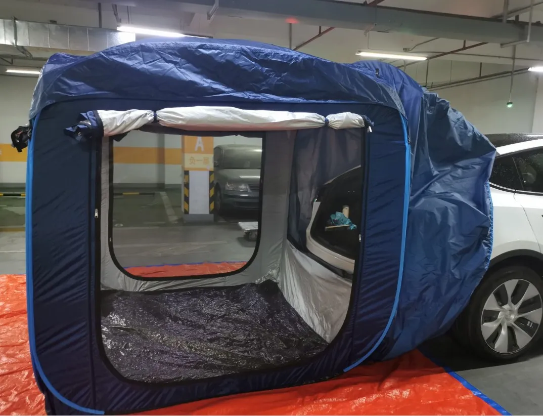 Portable automatic quick open car rear tent mosquito and rain proof car rear Tent for Model Y and model 3