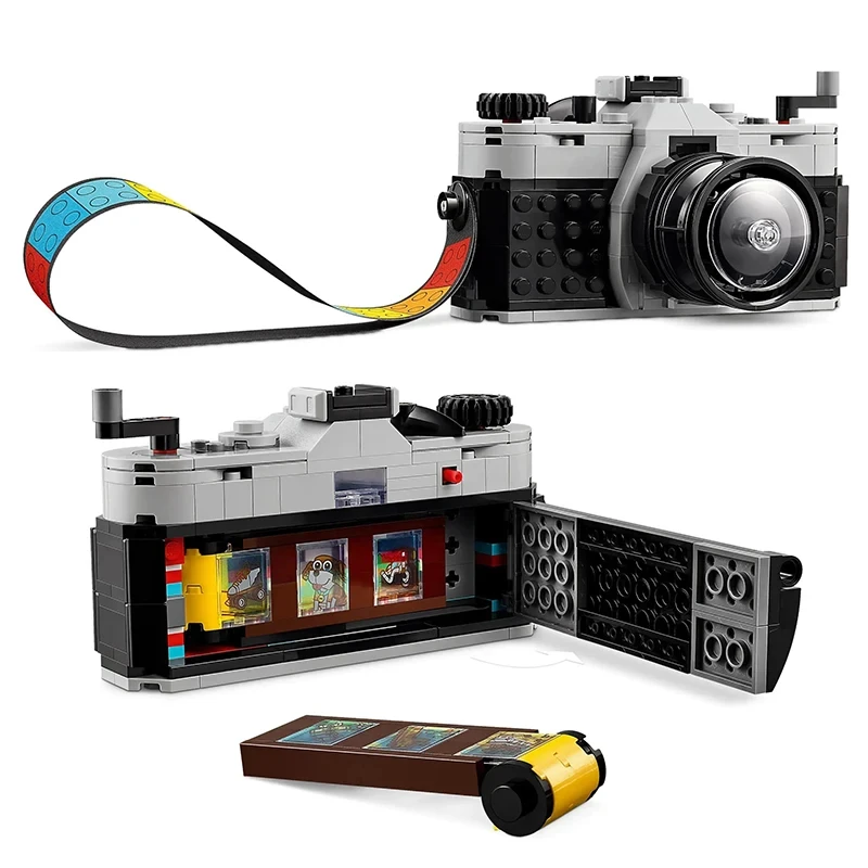 Creative 3in1 Retro Camera Video Cam TV Building Blocks 31147 MOC Construction Bricks Set Toy Gift For Children Kids model