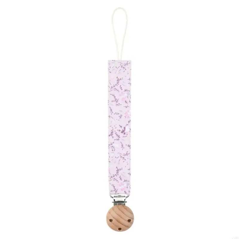 

Baby Teether Chain with Print Flowers Print Teething Toy Chain Clip Pacifier Hold Teething Clip Gift for Baby 24BE