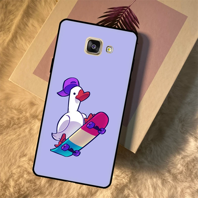 Cartoon Cute Goose Duck Case For Samsung Galaxy J4 J6 2018 A6 A8 Plus J8 A7 A9 J1 A3 A5 2016 J3 J5 J7 2017 Cover