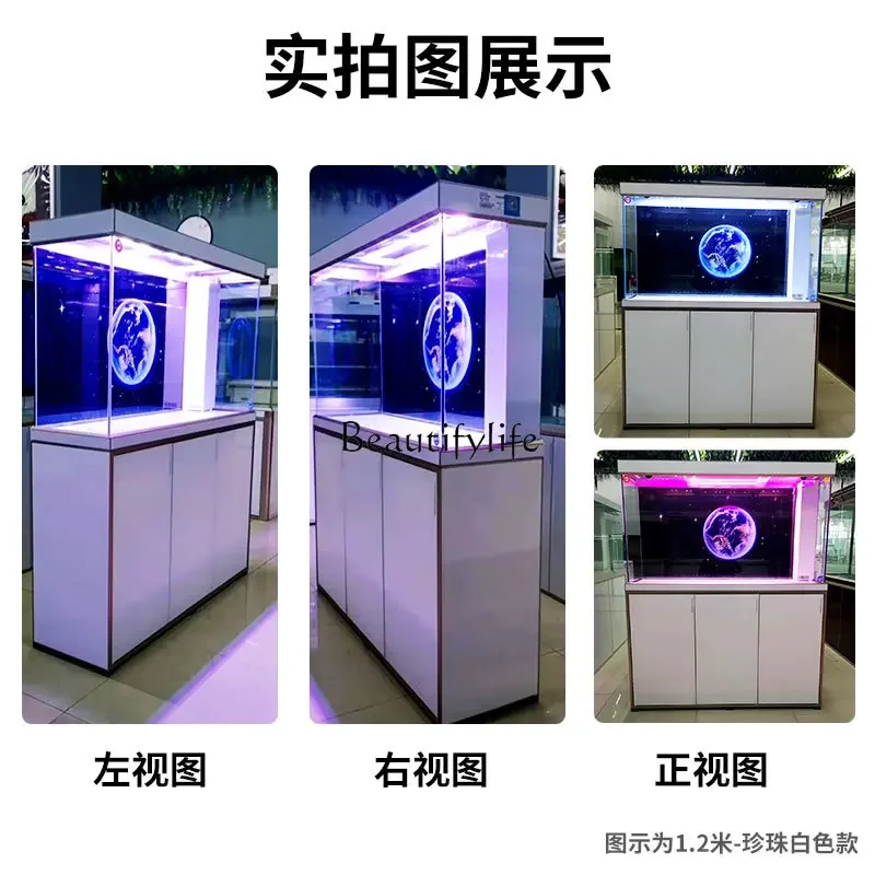 

yj9 Bottom Filter Aquarium Living Room Large Household Floor Glass Ecological Fish Tank Medium
