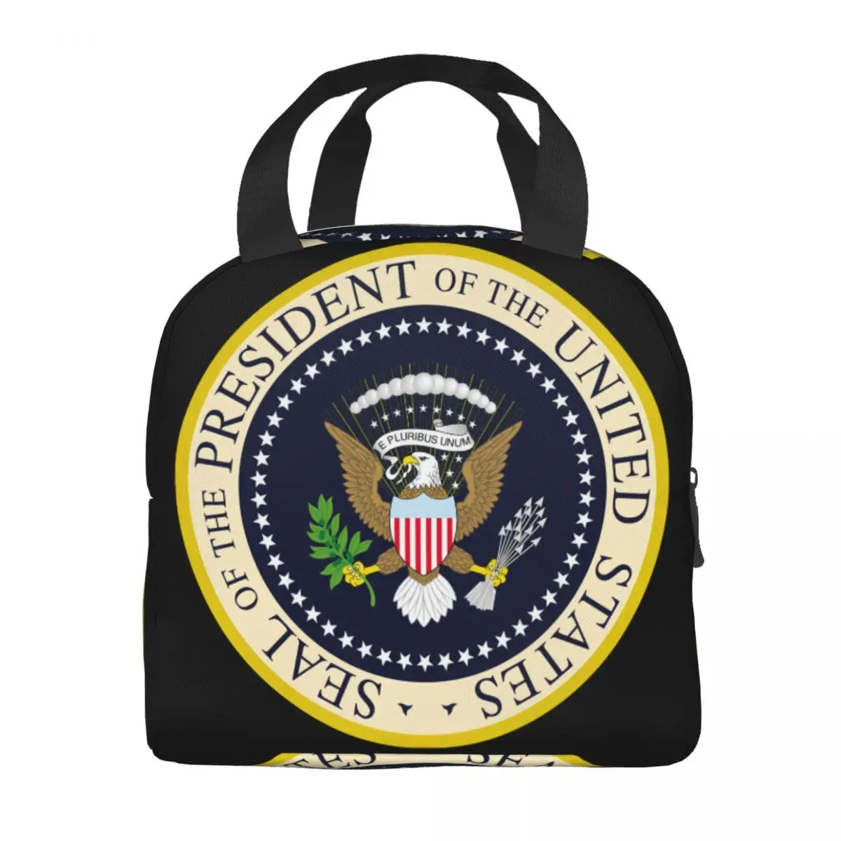 Sigillo del presidente dello stato unito Lunch Bag Unisex Portable Cooler isolato Lunch Box Food Bento Box