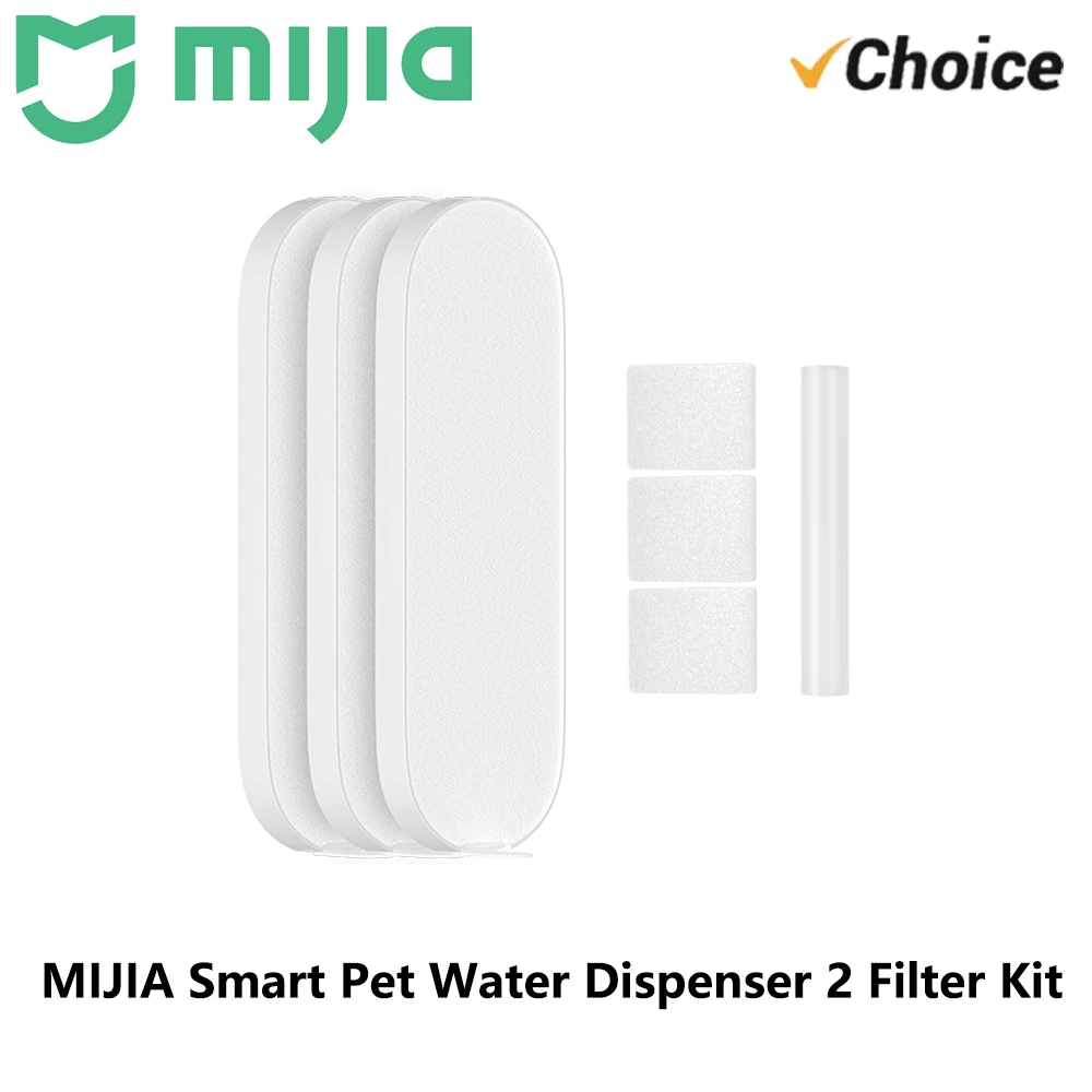 *Original* MIJIA Smart Pet Water Dispenser 2 Filter Kit, 3+3+1 Pack, 4-Stage Filtration, Antibacterial Water Purification