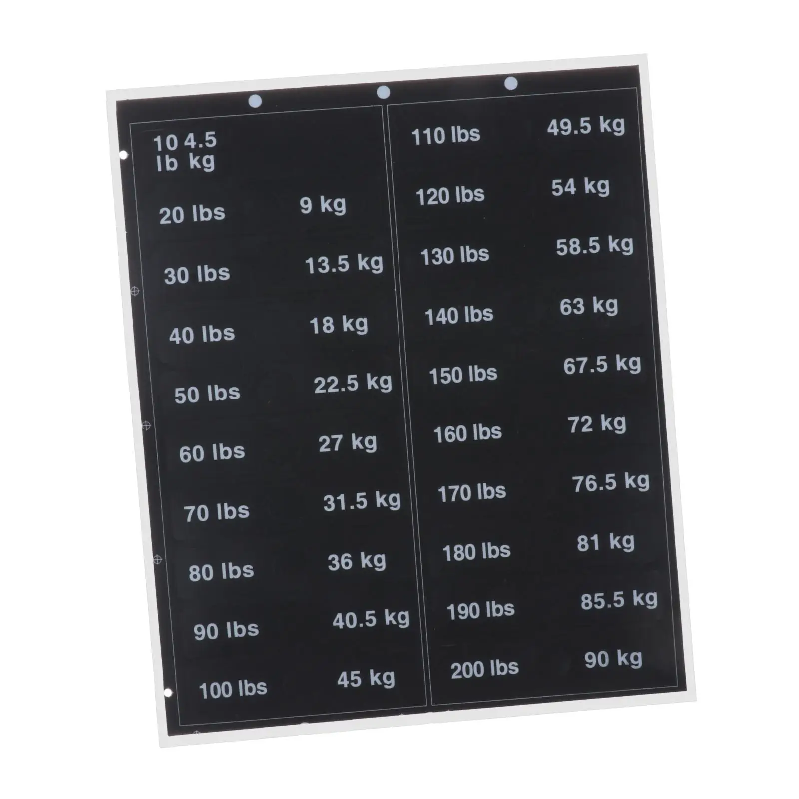 Fitness Equipment Weight Identification Stickers PP Material Number Labels for Workout Machine Attachments