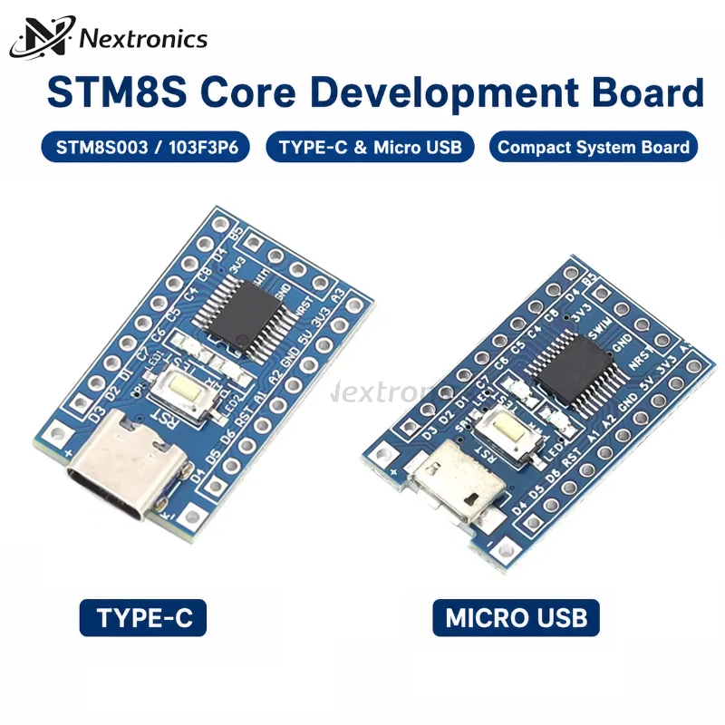 1/3/5/10PCS STM8S103F3P6 STM8S003F3P6 Development Board Minimum Core Board Micro USB Type-C STM8 Module
