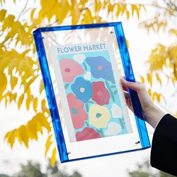 Acrylic Picture Frame Table Light Luxury Transparent Diy Frame Ins Style Poster Mounted Color Hanging Wall Picture Frame
