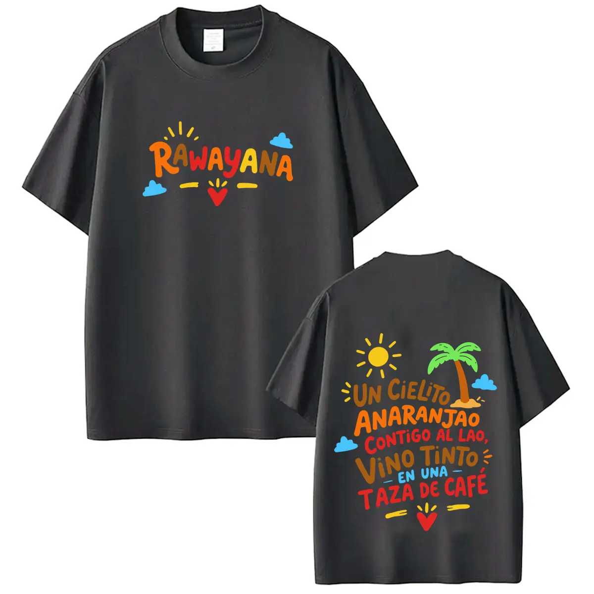 Rawayana: Wo ist das After? Tour 2026 Print T-Shirts für Männer und Frauen, Modisches Kurzarm-Baumwoll-T-Shirt, Lässige T-Shirts, Fangeschenke – Detail 5