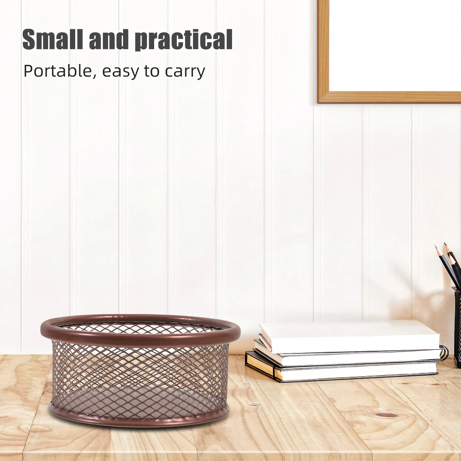 

4Pcs Mesh Metal Paper Clip Storage Holder Desktop Organizer Container for Office Accessories Sundries Holder for Stationery