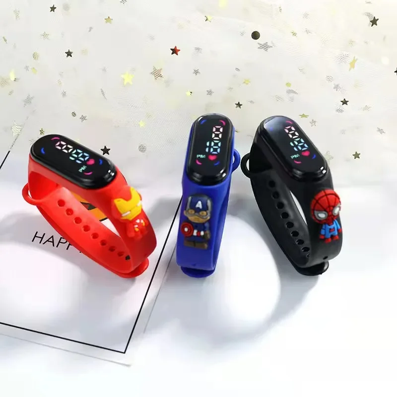 Disney Fashion Mickey Children Watches for Girls Electronic Bracelet Sports Touch LED Doll Kids Watch Women Waterproof Clock