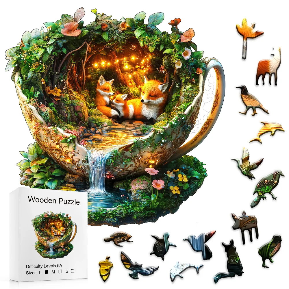 Challenging Wooden Puzzle: Gift - Grade Forest Wildlife Jigsaw for Family Fun & Home Decor