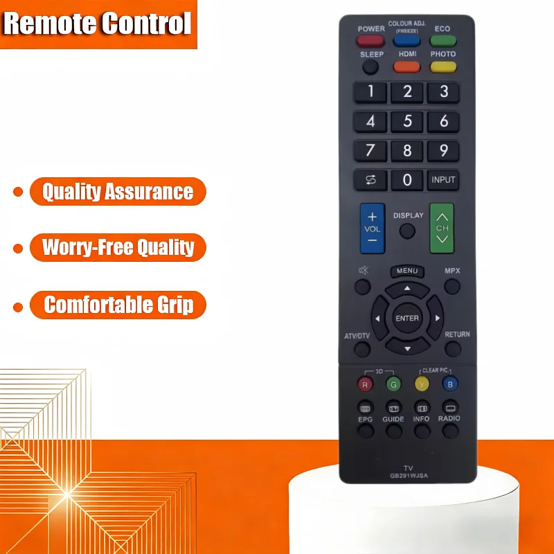 

GB291WJSA Remote Control for Sharp TV Set-Top Box Infrared & Bluetooth Compatible with Sharp Models