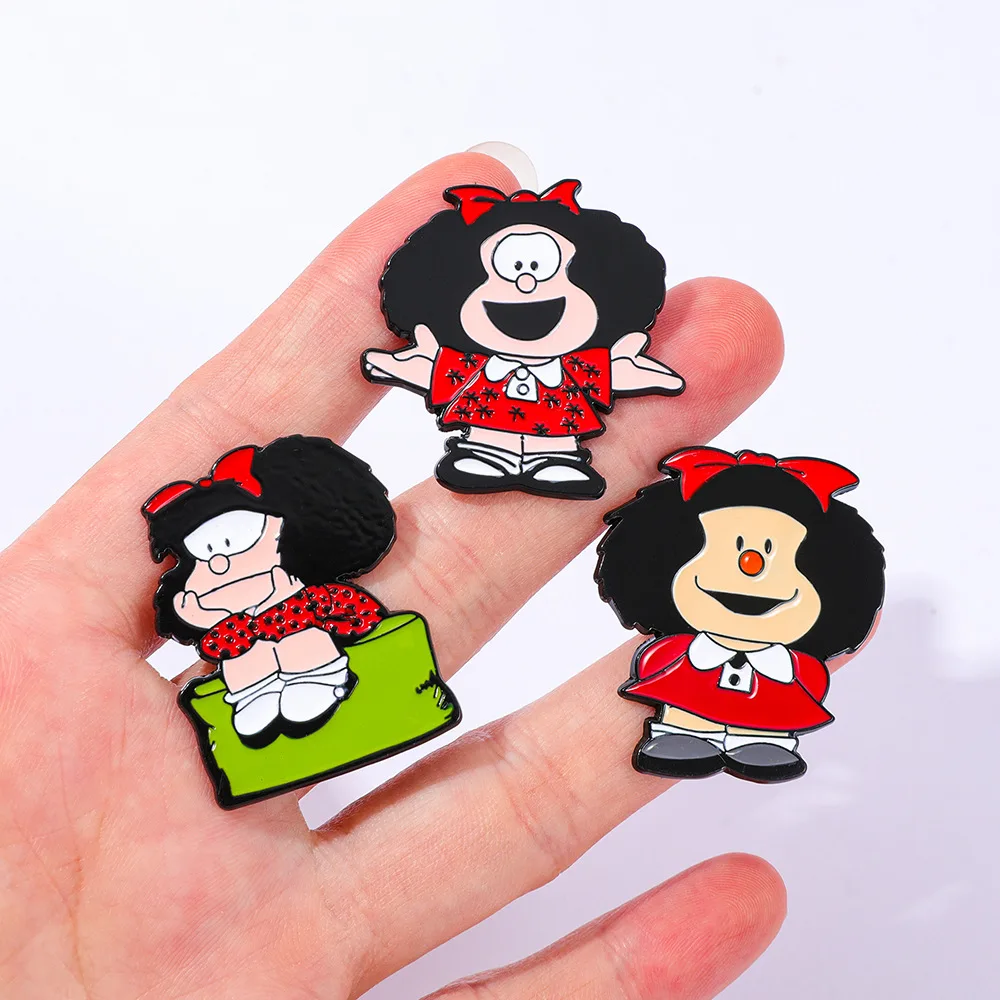 1 قطعة/8 قطعة لطيف مافالدا أنيمي شخصية بروش الفردية المينا دبوس ظهره الملابس والمجوهرات شارة معدنية اكسسوارات هدية #3