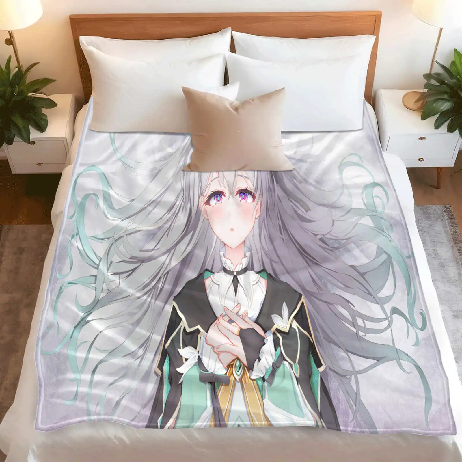 Cozy Flannel Blanket with Firefly Dynamic Combat Art Print Skin-Friendly Washable Non-Shedding Blanket for Office Camping
