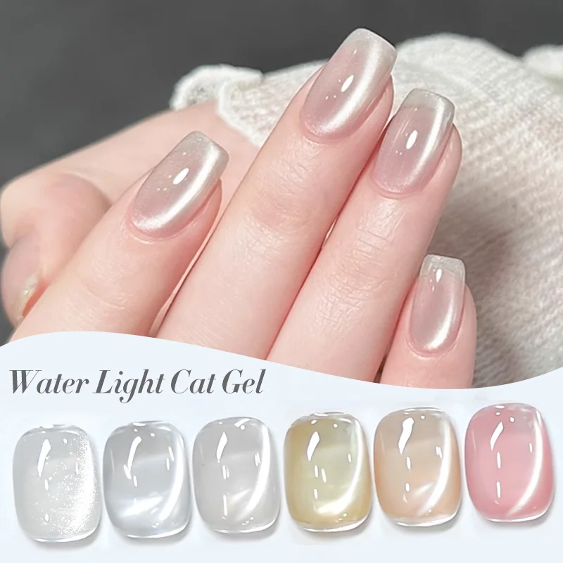 BORN PRETTY 10ml Pink Water Light Cat Magnetic Gel Glass Jelly Color Clear Nude Semi Permanent Soak Off UV LED Varnish Manicure