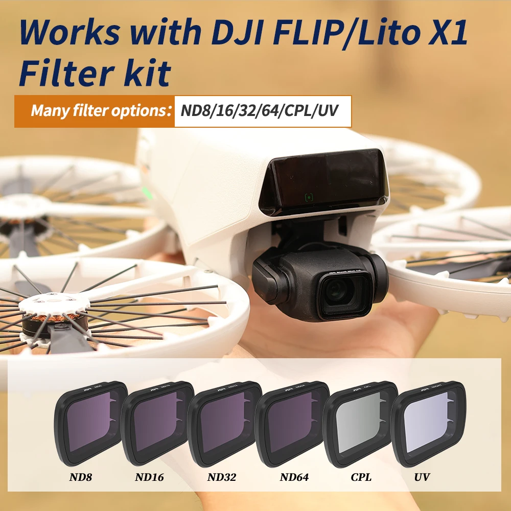 Filtre pour drone portable DJI Lito X1/Flip, gradation ND, anti-dommages lumineux, accessoires de photographie aérienne UV starlight