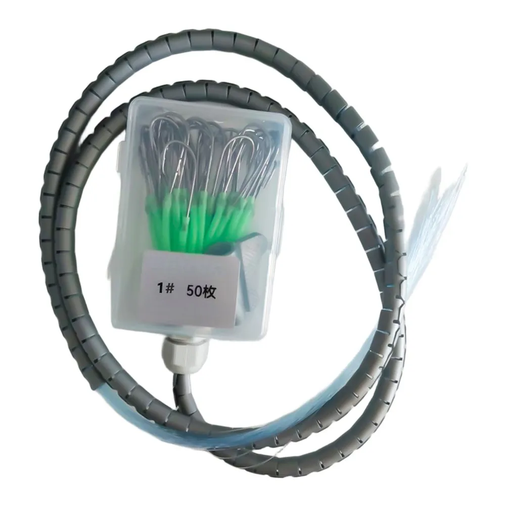 Glow Tube Hooks Built with PP and Metal Components Featuring Dual Barbs and 1.2 Meter Leader Line for Offshore Fishing Needs
