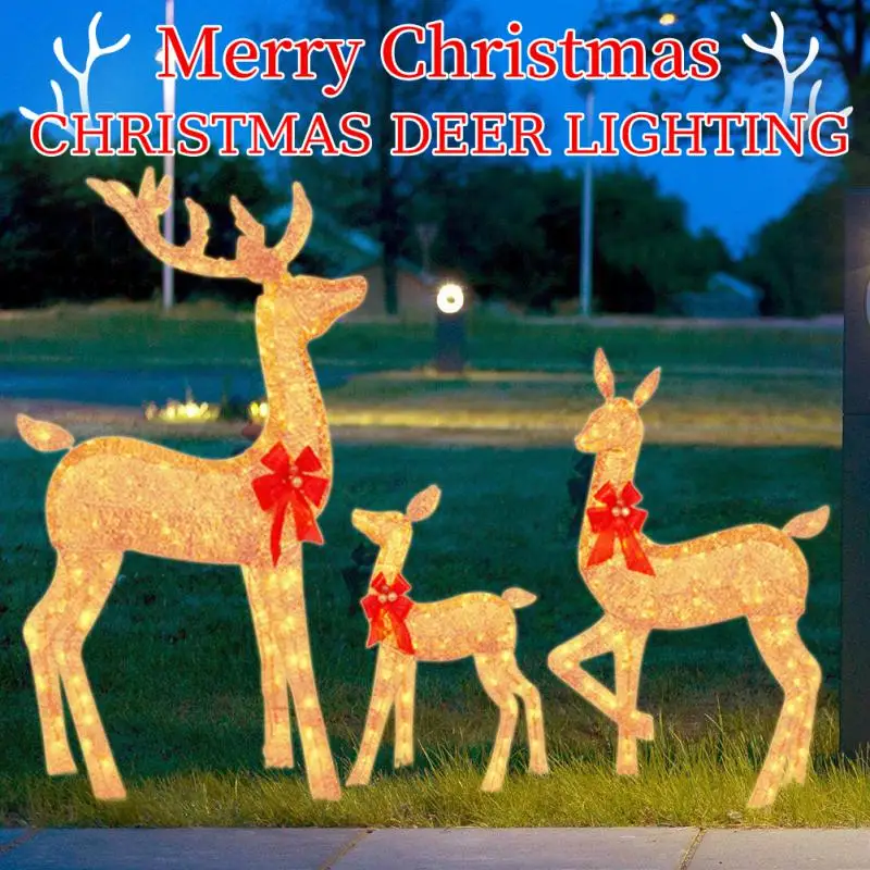 

Garden Sparkling Light Ornamental Christmas Decoration Decorative Festive Reindeer Decor Festive Home Decor Glowing Reindeer