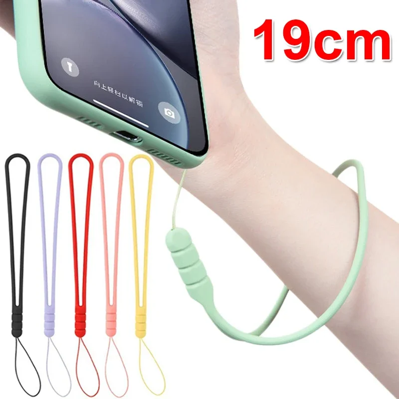 Silicone Wrist Straps Hand Lanyard for Mobile Phone Universal Camera Keys Cord Chain Cute Lanyard Keychain Keycord Hanging Rope